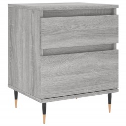 vidaXL Mesita de noche madera de ingeniería gris Sonoma 40x35x50 cm