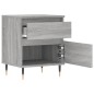 vidaXL Mesita de noche madera de ingeniería gris Sonoma 40x35x50 cm vidaXL Mesita de noche madera de ingeniería gris Sonoma 40x35x50 cm