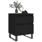 vidaXL Mesitas de noche 2 uds madera de ingeniería negro 40x35x50 cm vidaXL Mesitas de noche 2 uds madera de ingeniería negro 40x35x50 cm