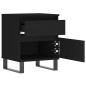 vidaXL Mesitas de noche 2 uds madera de ingeniería negro 40x35x50 cm vidaXL Mesitas de noche 2 uds madera de ingeniería negro 40x35x50 cm