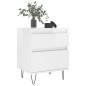 vidaXL Mesita de noche madera contrachapada blanco brillo 40x35x50 cm vidaXL Mesita de noche madera contrachapada blanco brillo 40x35x50 cm