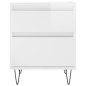 vidaXL Mesita de noche madera contrachapada blanco brillo 40x35x50 cm vidaXL Mesita de noche madera contrachapada blanco brillo 40x35x50 cm