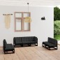 vidaXL Juego de muebles de jardín 7 pzas y cojines madera pino maciza vidaXL Juego de muebles de jardín 7 pzas y cojines madera pino maciza