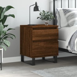 vidaXL Mesita de noche madera de ingeniería marrón roble 40x35x50 cm