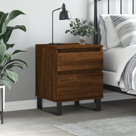 vidaXL Mesita de noche madera de ingeniería marrón roble 40x35x50 cm