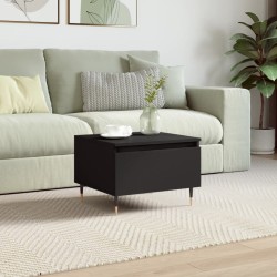 vidaXL Mesa de centro madera de ingeniería negro 50x46x35 cm
