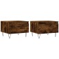vidaXL Mesas centro 2 uds madera ingeniería roble ahumado 50x46x35 cm vidaXL Mesas centro 2 uds madera ingeniería roble ahumado 50x46x35 cm