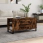 vidaXL Mesa de centro madera ingeniería roble ahumado 102x44,5x50 cm vidaXL Mesa de centro madera ingeniería roble ahumado 102x44,5x50 cm