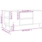 vidaXL Mesa de centro madera de ingeniería negro 102x44,5x50 cm vidaXL Mesa de centro madera de ingeniería negro 102x44,5x50 cm