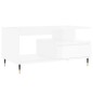 vidaXL Mesa de centro madera contrachapada blanco brillo 90x49x45 cm vidaXL Mesa de centro madera contrachapada blanco brillo 90x49x45 cm