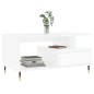 vidaXL Mesa de centro madera contrachapada blanco brillo 90x49x45 cm vidaXL Mesa de centro madera contrachapada blanco brillo 90x49x45 cm