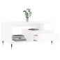 vidaXL Mesa de centro madera contrachapada blanco brillo 90x49x45 cm vidaXL Mesa de centro madera contrachapada blanco brillo 90x49x45 cm