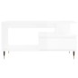vidaXL Mesa de centro madera contrachapada blanco brillo 90x49x45 cm vidaXL Mesa de centro madera contrachapada blanco brillo 90x49x45 cm