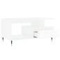 vidaXL Mesa de centro madera contrachapada blanco brillo 90x49x45 cm vidaXL Mesa de centro madera contrachapada blanco brillo 90x49x45 cm