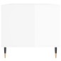vidaXL Mesa de centro madera contrachapada blanco brillo 90x49x45 cm vidaXL Mesa de centro madera contrachapada blanco brillo 90x49x45 cm