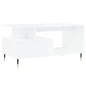 vidaXL Mesa de centro madera contrachapada blanco brillo 90x49x45 cm vidaXL Mesa de centro madera contrachapada blanco brillo 90x49x45 cm