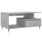 vidaXL Mesa de centro madera contrachapada gris hormigón 90x49x45 cm