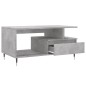 vidaXL Mesa de centro madera contrachapada gris hormigón 90x49x45 cm