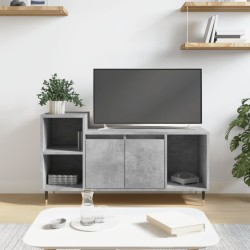 vidaXL Mueble para TV madera contrachapada gris hormigón 100x35x55 cm