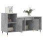 vidaXL Mueble para TV madera contrachapada gris hormigón 100x35x55 cm