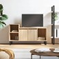 vidaXL Mueble para TV madera contrachapada roble Sonoma 100x35x55 cm