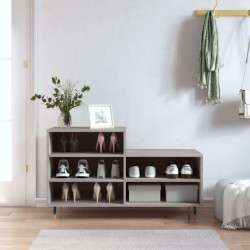 vidaXL Mueble zapatero madera contrachapada gris Sonoma 102x36x60 cm