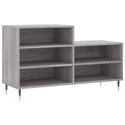 vidaXL Mueble zapatero madera contrachapada gris Sonoma 102x36x60 cm