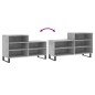 vidaXL Mueble zapatero madera contrachapada gris hormigón 102x36x60 cm vidaXL Mueble zapatero madera contrachapada gris hormigón 102x36x60 cm