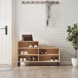 vidaXL Mueble zapatero madera contrachapada roble Sonoma 102x36x60 cm