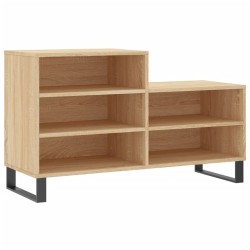 vidaXL Mueble zapatero madera contrachapada roble Sonoma 102x36x60 cm