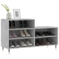 vidaXL Mueble zapatero madera contrachapada gris hormigón 102x36x60 cm vidaXL Mueble zapatero madera contrachapada gris hormigón 102x36x60 cm