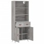 vidaXL Aparador alto madera contrachapada gris sonoma 69,5x34x180 cm vidaXL Aparador alto madera contrachapada gris sonoma 69,5x34x180 cm