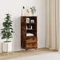 vidaXL Aparador alto madera contrachapada roble ahumado 40x36x110 cm vidaXL Aparador alto madera contrachapada roble ahumado 40x36x110 cm