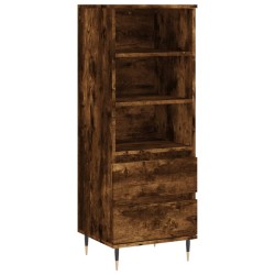 vidaXL Aparador alto madera contrachapada roble ahumado 40x36x110 cm