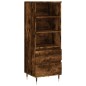 vidaXL Aparador alto madera contrachapada roble ahumado 40x36x110 cm vidaXL Aparador alto madera contrachapada roble ahumado 40x36x110 cm