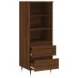 vidaXL Aparador alto madera contrachapada roble marrón 40x36x110 cm vidaXL Aparador alto madera contrachapada roble marrón 40x36x110 cm