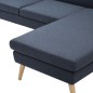 vidaXL Sofá con forma de L tapizado de tela gris oscuro 186x136x79 cm vidaXL Sofá con forma de L tapizado de tela gris oscuro 186x136x79 cm