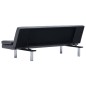 vidaXL Sofá cama con dos almohadas de cuero sintético gris vidaXL Sofá cama con dos almohadas de cuero sintético gris