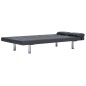 vidaXL Sofá cama con dos almohadas de cuero sintético gris vidaXL Sofá cama con dos almohadas de cuero sintético gris
