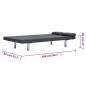 vidaXL Sofá cama con dos almohadas de cuero sintético gris vidaXL Sofá cama con dos almohadas de cuero sintético gris