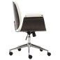 vidaXL Silla de oficina de madera curvada y cuero sintético blanco vidaXL Silla de oficina de madera curvada y cuero sintético blanco