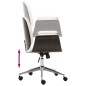 vidaXL Silla de oficina de madera curvada y cuero sintético blanco vidaXL Silla de oficina de madera curvada y cuero sintético blanco