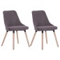 vidaXL Sillas de comedor 2 unidades tela gris taupé vidaXL Sillas de comedor 2 unidades tela gris taupé