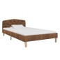 vidaXL Estructura de cama de piel de ante artificial marrón 90x200 cm vidaXL Estructura de cama de piel de ante artificial marrón 90x200 cm