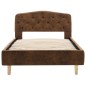 vidaXL Estructura de cama de piel de ante artificial marrón 90x200 cm vidaXL Estructura de cama de piel de ante artificial marrón 90x200 cm