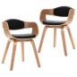 vidaXL Sillas de comedor 2 unidades madera curvada y cuero sintético vidaXL Sillas de comedor 2 unidades madera curvada y cuero sintético