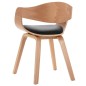 vidaXL Sillas de comedor 2 unidades madera curvada y cuero sintético vidaXL Sillas de comedor 2 unidades madera curvada y cuero sintético