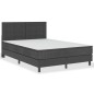 vidaXL Cabecero copetudo de tela gris oscuro 140x200 cm vidaXL Cabecero copetudo de tela gris oscuro 140x200 cm