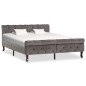 vidaXL Estructura de cama de terciopelo gris 140x200 cm