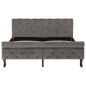 vidaXL Estructura de cama de terciopelo gris 140x200 cm